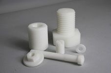 Plastic material close-up: polyformaldehyde (pom), acetal, delrin® and celcon®